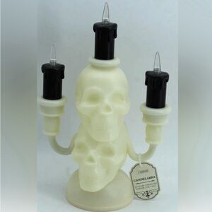 Target Light Up Skull Candelabra Halloween Decor NWT